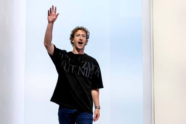 Meta CEO Mark Zuckerberg arrives for the Meta Connect event on Wednesday, Sept. 25, 2024.