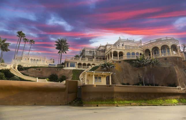 Image for article titled Check out this 'sand castle' mansion on sale for a record $108 million