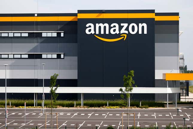 Amazon’s logistics center in Bretigny-sur-Orge, France.