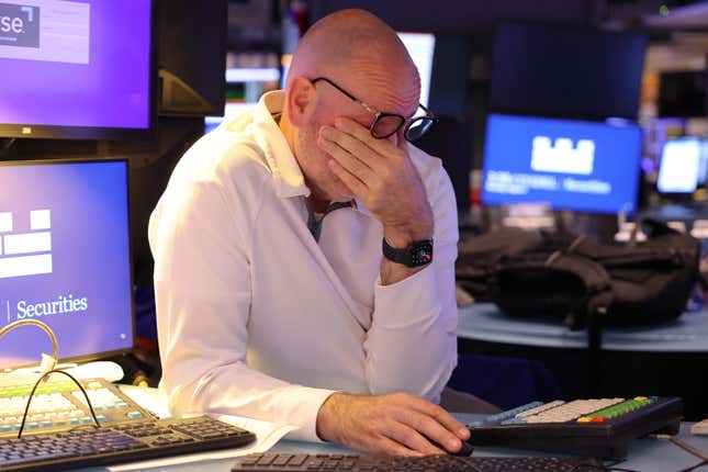 Image for article titled The Nasdaq and the S&P 500 slump as Biden's new AI rules rattle Nvidia and other tech stocks
