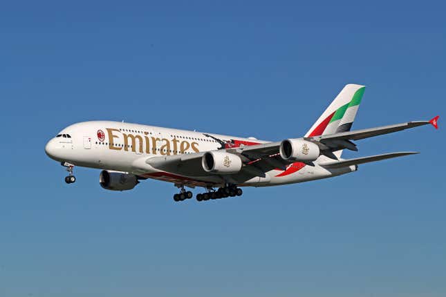 An Emirates plane