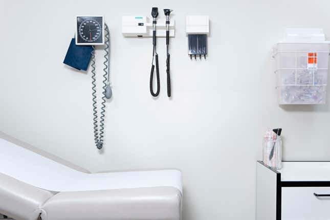 Equipment in a doctors office.