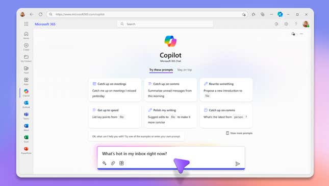 Screenshot of Copilot.