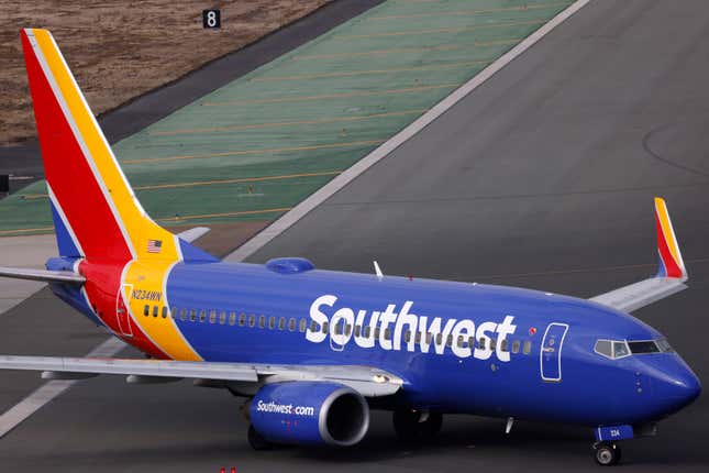 A Southwest Airlines plane